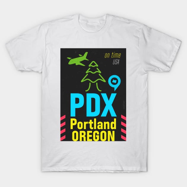 PDX airport code design T-Shirt by Woohoo